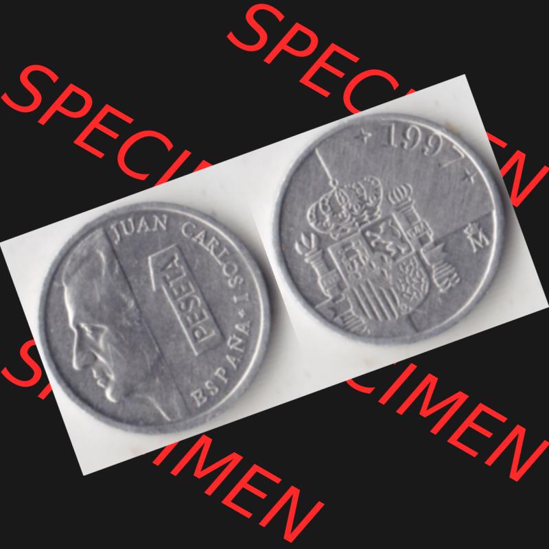 Münzen Spanien Umlaufmünze 1989-2001, 1 Pesete 1997 (3) Sammlung