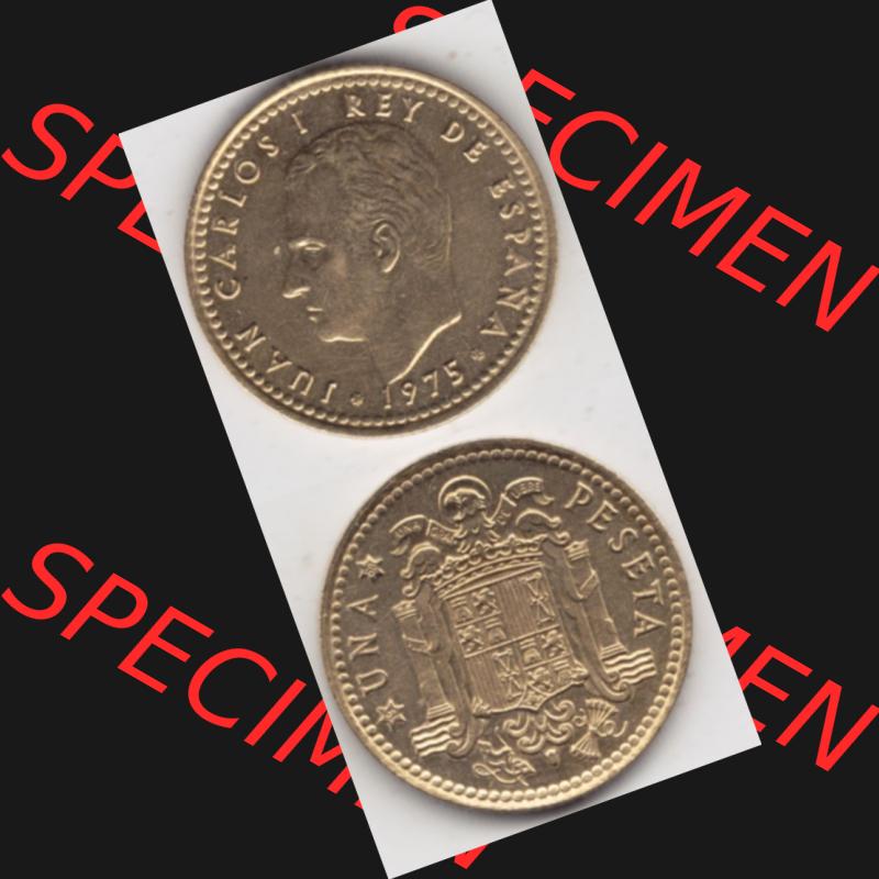 Münzen Spanien Umlaufmünze 1975-1975, 1 Pesete 1979, Münze aus Spanien, Umlaufmünze / aus Zahlungsverkehr mit Münzseiten Vertikal / Untereinander auf... Sammlung