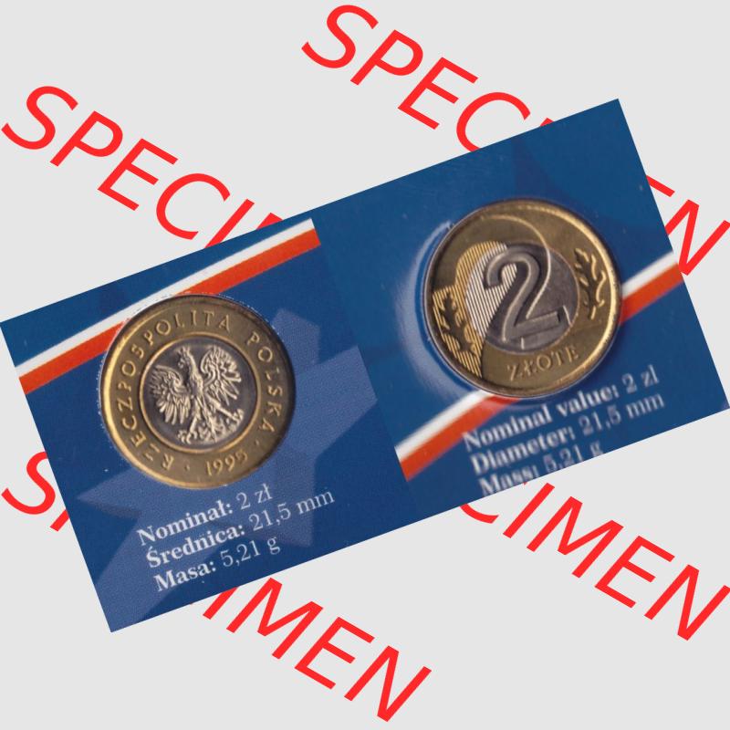 Münzen Polen KMS Umlaufmünze 1995, 2 Zloty, Bild mit Vollansicht als Bildmaterial Sammlung