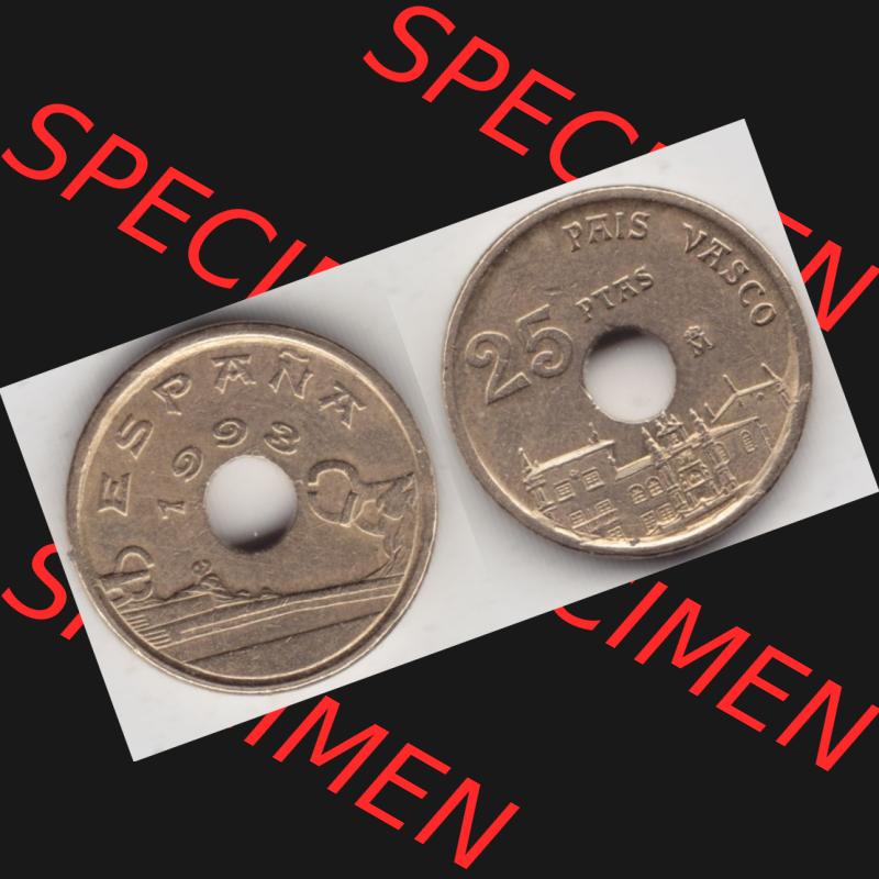 Münzen Spanien Umlaufmünze 1993-1993, 25 PTAS - Peseten 1993, Bild mit Vollansicht als Bildmaterial Sammlung