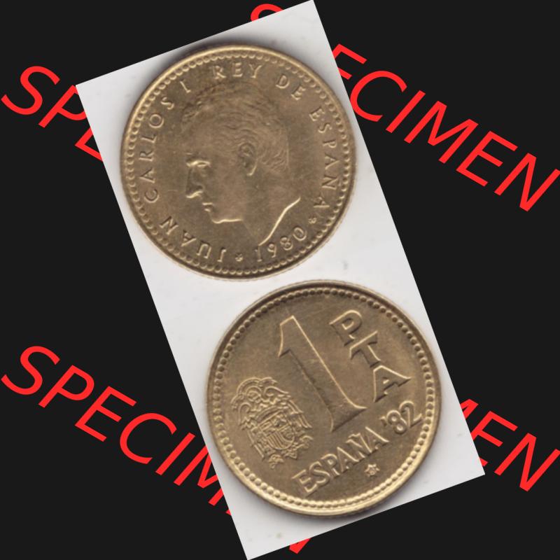 Münzen Spanien Umlaufmünze 1980-1980, 1 Pesete 1981, Münze aus Spanien, Umlaufmünze / aus Zahlungsverkehr mit Münzseiten Vertikal / Untereinander auf... Sammlung