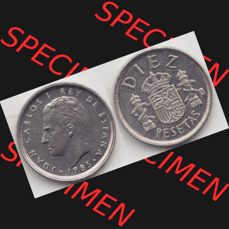 Münzen Spanien Umlaufmünze 1983-1985, 10 Peseten 1985 (3) Sammlung