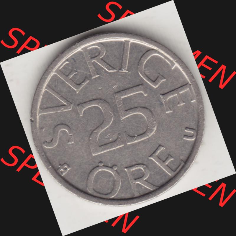 Münzen Schweden Umlaufmünze 1976-1984, 25 Öre 1978, Bild mit Rückseite der Münze als Bildmaterial Sammlung