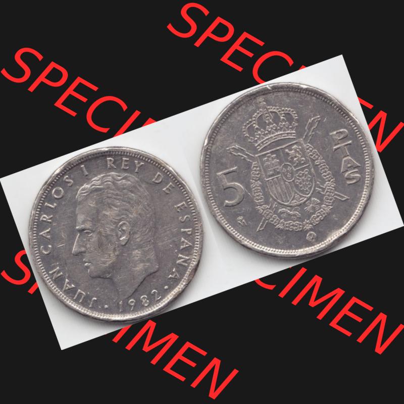 Münzen Spanien Umlaufmünze 1982-1989, 5 PETAS, Peseten 1982 (3) Sammlung