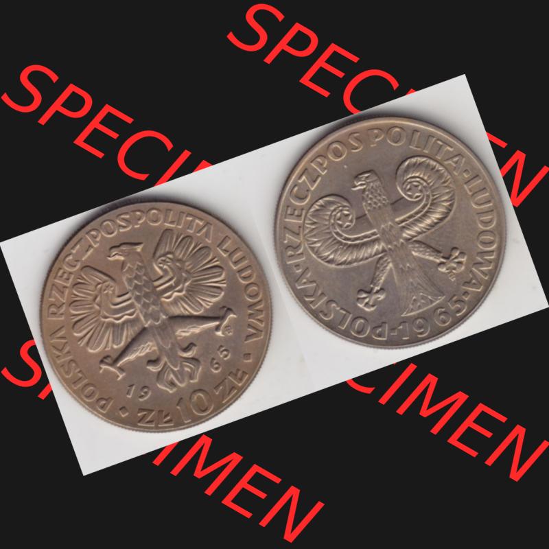 Münzen Polen Gedenkmünze 1965-1965, 10 Zloty 700 Jahre Warschau, Bild mit Vollansicht als Bildmaterial Sammlung