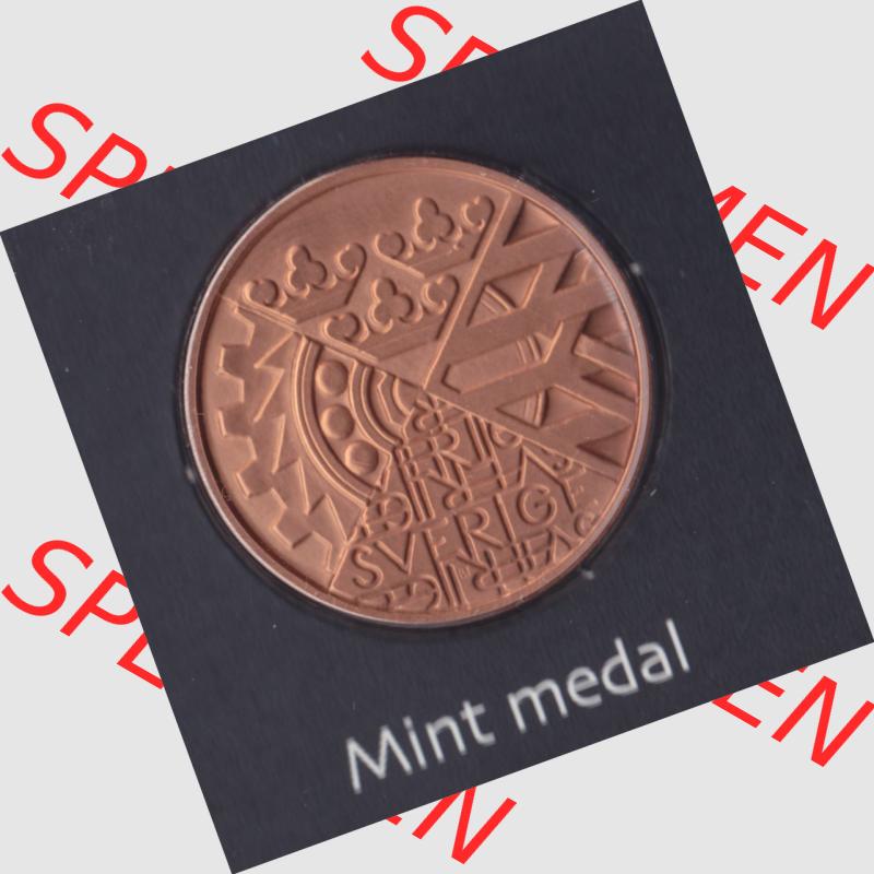 Münzen Schweden Umlaufmünze 2001-2001, Medaille aus KMS 2001, Bild mit Vorderseite der Münze als Bildmaterial Sammlung