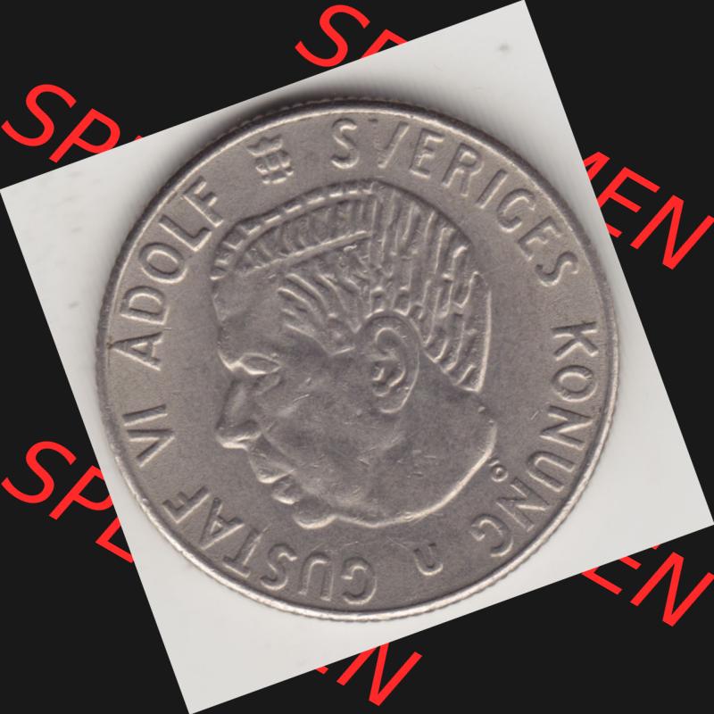 Münzen Schweden Umlaufmünze 1968-1973, 1 Krone 1969, Bild mit Vorderseite der Münze als Bildmaterial Sammlung
