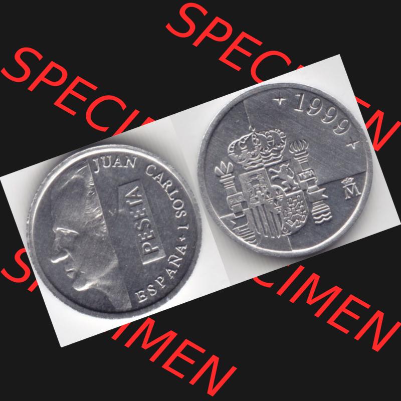 Münzen Spanien Umlaufmünze 1989-2001, 1 Peseta, Pesete 1999, Bild mit Vollansicht als Bildmaterial Sammlung
