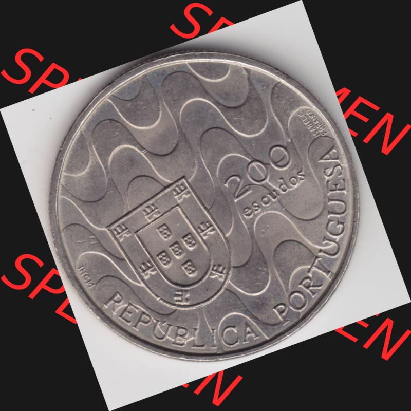 Münzen Portugal Gedenkmünze 1992-1992, 200 Escudos, Presidencia da Comunidade Europeia. Vorderseite der Gedenkmünze aus Portugal zum katalogisieren im Münzen-Katalog... Sammlung