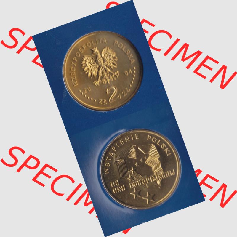 Münzen Polen KMS Umlaufmünze 2004, 2 Zloty, Münzseiten Untereinander als Bildmaterial Sammlung