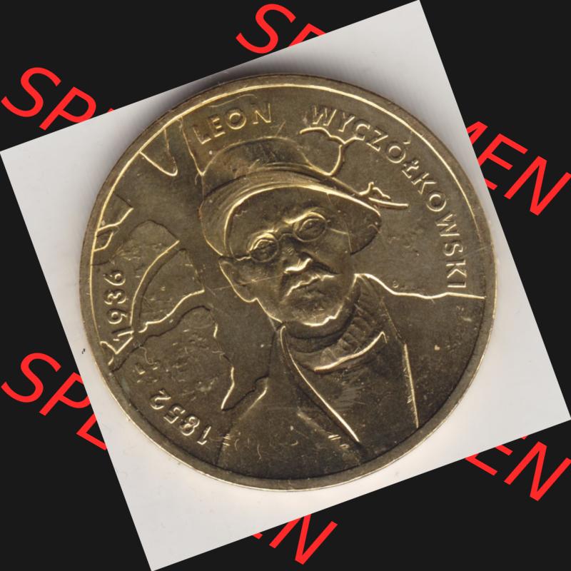 Münzen Polen Gedenkmünze 2007-2007, 2 Zloty, Polnische Maler - Leon Wyczolkowski, Bild mit Rückseite der Münze als Bildmaterial Sammlung