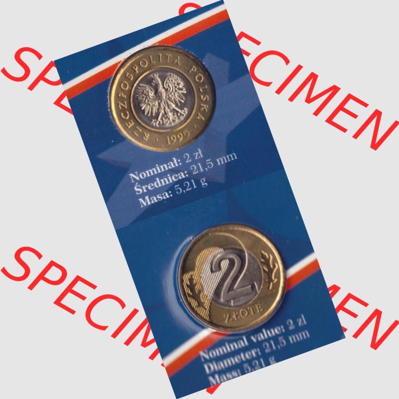 Münzen Polen KMS Umlaufmünze 1995, 2 Zloty, Münzseiten Untereinander als Bildmaterial Sammlung