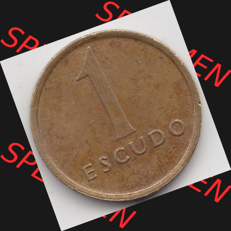 Münzen Portugal Umlaufmünze 1981-1986, 1 Escudo 1983. Vorderseite der Escudo Umlaufmünze aus Portugal vor EInführung der Euromünzen in Portugal zum katalogisieren... Sammlung