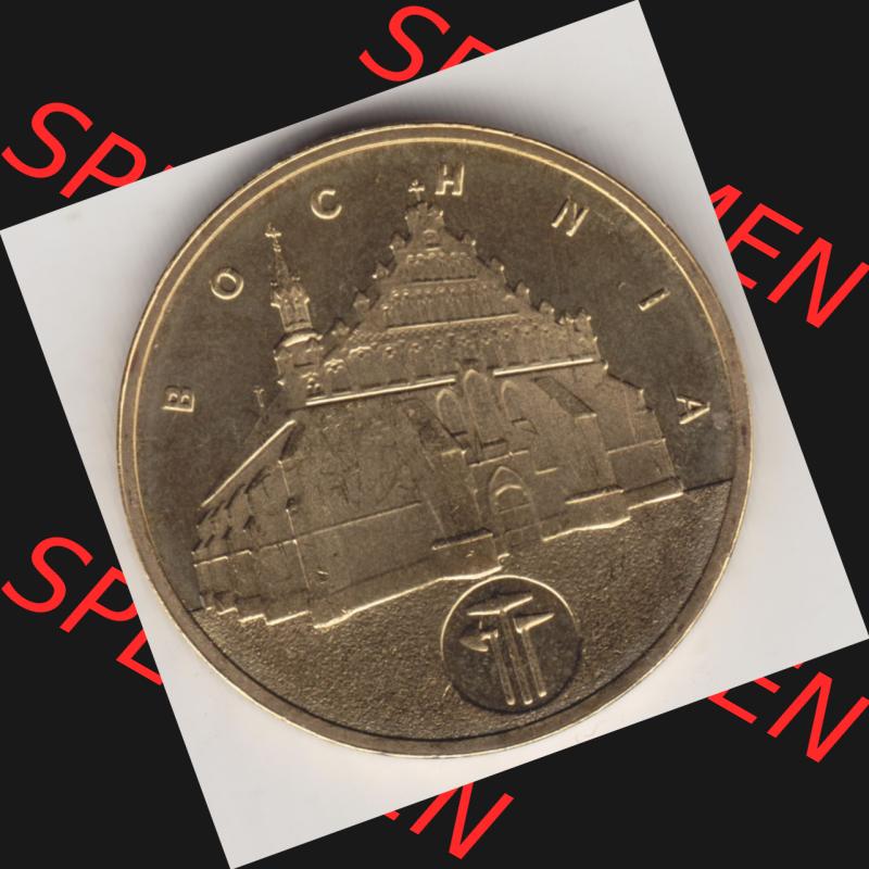 Münzen Polen Gedenkmünze 2006-2006, 2 Zloty, Historische Städte in Polen - Salzberg, Bild mit Rückseite der Münze als Bildmaterial Sammlung