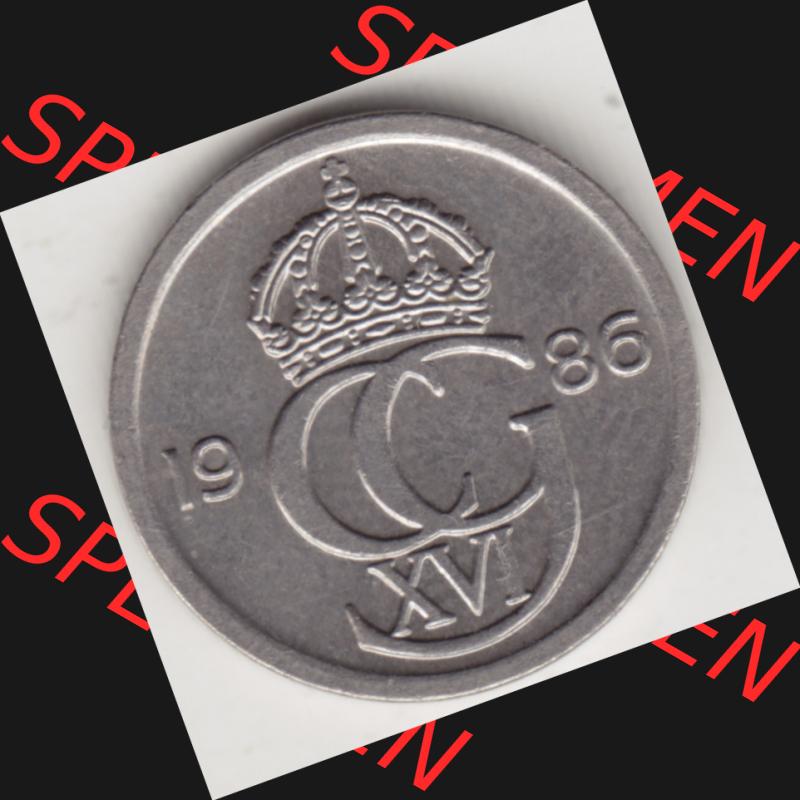Münzen Schweden Umlaufmünze 1976-1991, 10 Öre 1986. Münzen aus Schweden als Bildmaterial für Sammler und Münzen-Webseiten hier im online Katalog und Datenbank... Sammlung