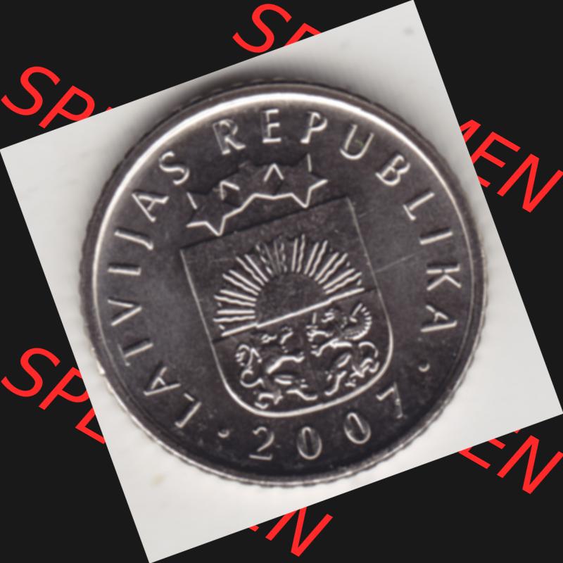 Münzen Lettland Umlaufmünze 1992-2009, 50 Santimu 2007, Bild mit Vorderseite der Münze als Bildmaterial Sammlung