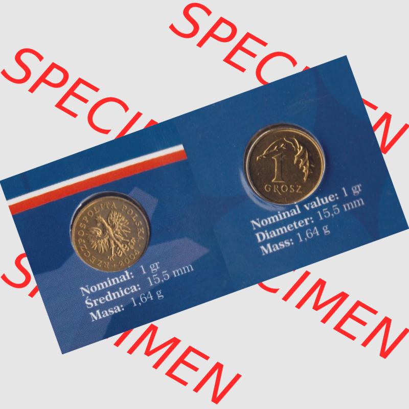 Münzen Polen KMS Umlaufmünze 2004, 1 Groszy, Bild mit Vollansicht als Bildmaterial Sammlung