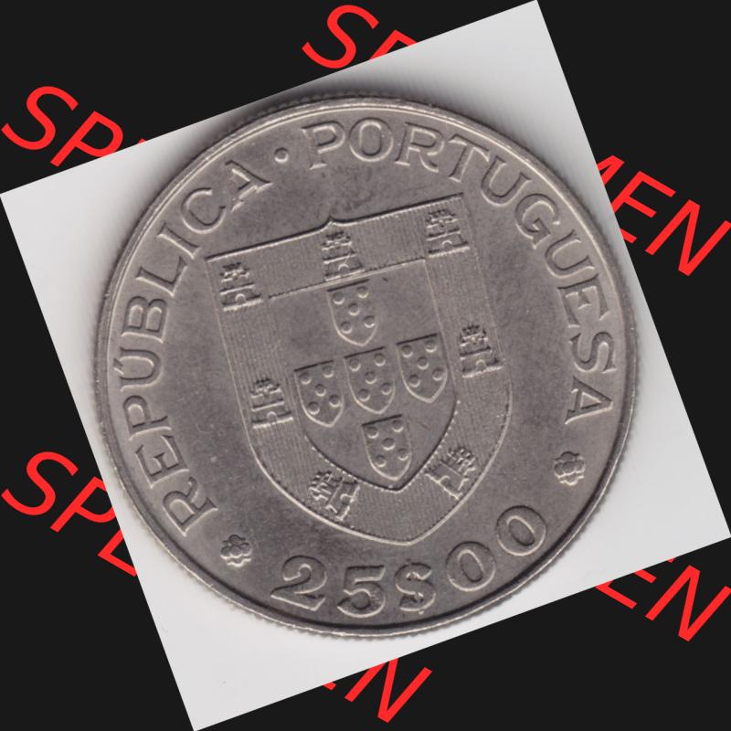 Münzen Portugal Gedenkmünze 1982-1982, 25 Escudo, Mundial Hoquei. Vorderseite der Gedenkmünze aus Portugal zum katalogisieren im Münzen-Katalog und der Verwaltung... Sammlung