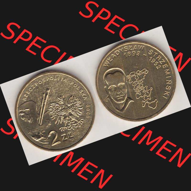Münzen Polen Gedenkmünze 2009-2009, 2 Zloty, Polnische Maler - Wladyslaw Strzeminski, Bild mit Vollansicht als Bildmaterial Sammlung