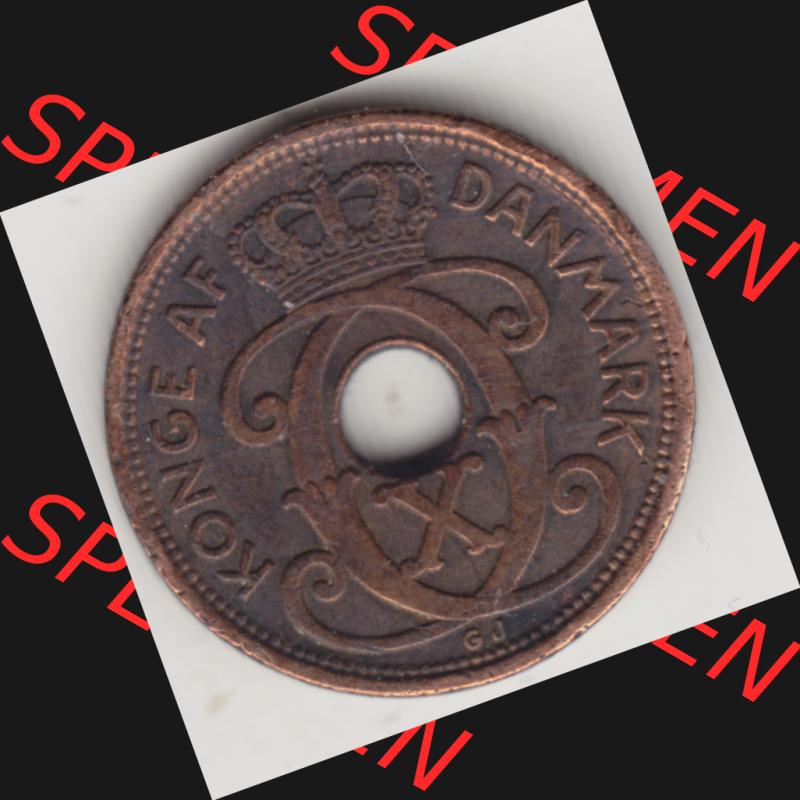 Münzen Dänemark Umlaufmünze 1926-1940, 1 Öre 1936. Vorderseite der alten dänischen Umlaufmünze aus Dänemark zum katalogisieren und verwalten im Münzen-Katalog... Sammlung
