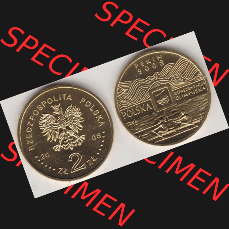 Münzen Polen Gedenkmünze 2008-2008, 2 Zloty, XXIX. Olympische Sommerspiele in Peking 2008, Bild mit Vollansicht als Bildmaterial Sammlung