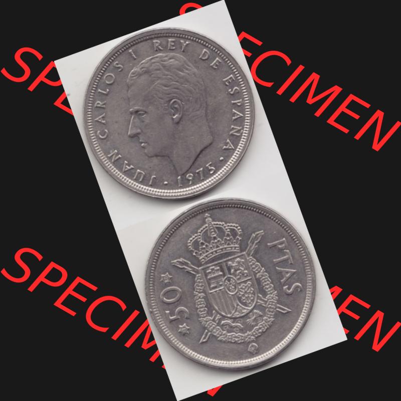 Münzen Spanien Umlaufmünze 1975-1975, 50 Peseten 1980, Münze aus Spanien, Umlaufmünze / aus Zahlungsverkehr mit Münzseiten Vertikal / Untereinander auf... Sammlung