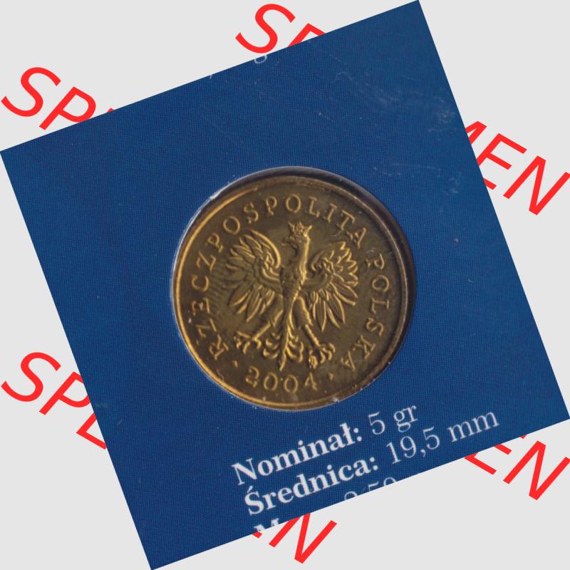Münzen Polen KMS Umlaufmünze 2004, 5 Groszy (1) Sammlung