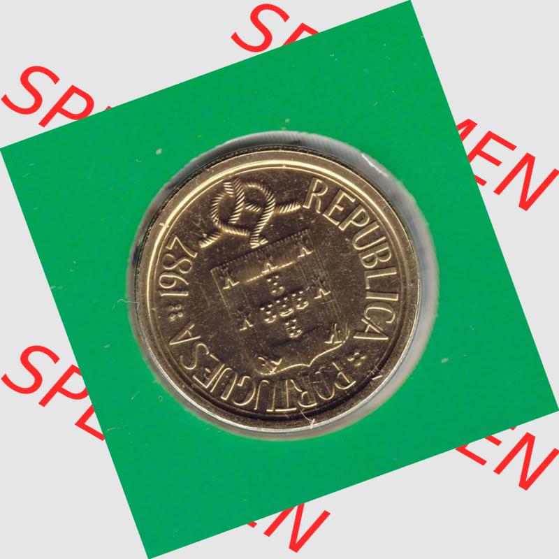 Münzen Portugal KMS Umlaufmünze 1987, 10 Escudo I. Rückseite der portugiesischen Umlaufmünze aus Portugal vor der Euro-Einführung in Portugal zum katalogisieren im... Sammlung