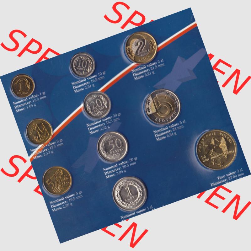 Münzen Polen KMS Umlaufmünze 1995, 1996, 2004 KMS, Münzsatz, Kursmünzensatz (1) Sammlung