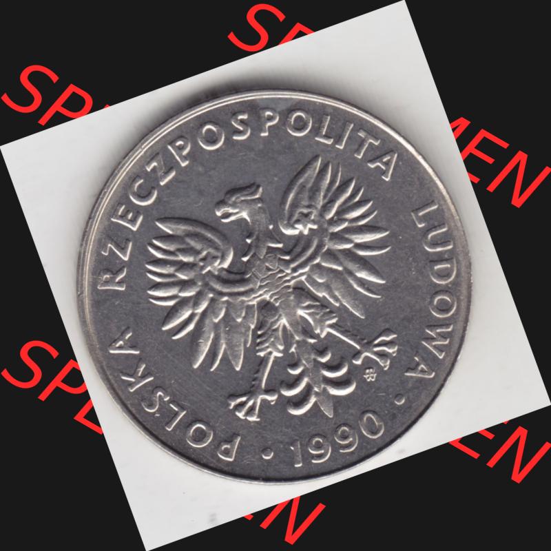 Münzen Polen Umlaufmünze 1989-1990, 20 Zlotych 1990 (1) Sammlung