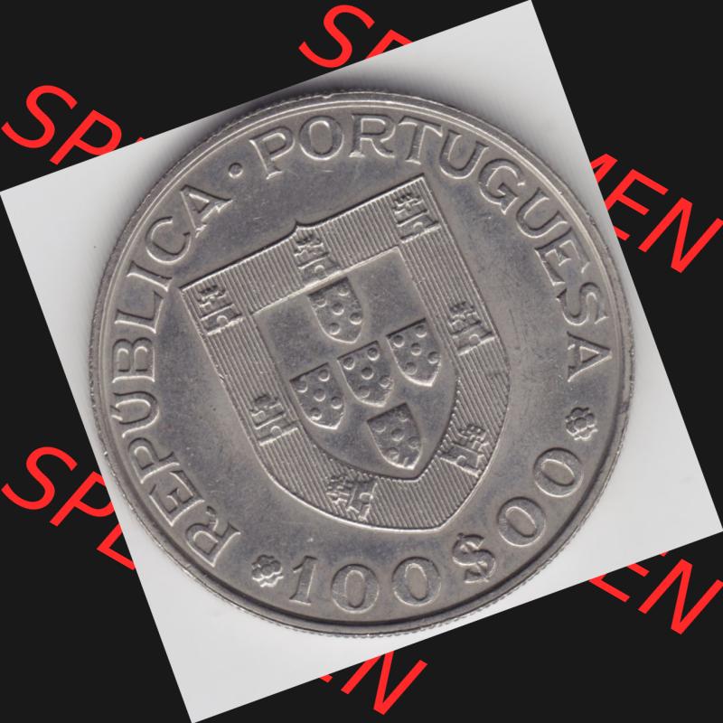 Münzen Portugal Gedenkmünze 1981-1981, 100 Escudoas, Ano Internacional, do Deficiente 1981. Vorderseite der Gedenkmünze aus Portugal zum katalogisieren im Münzen-Katalog... Sammlung