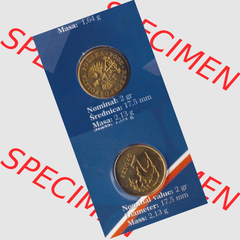 Münzen Polen KMS Umlaufmünze 2004, 2 Groszy, Münzseiten Untereinander als Bildmaterial Sammlung