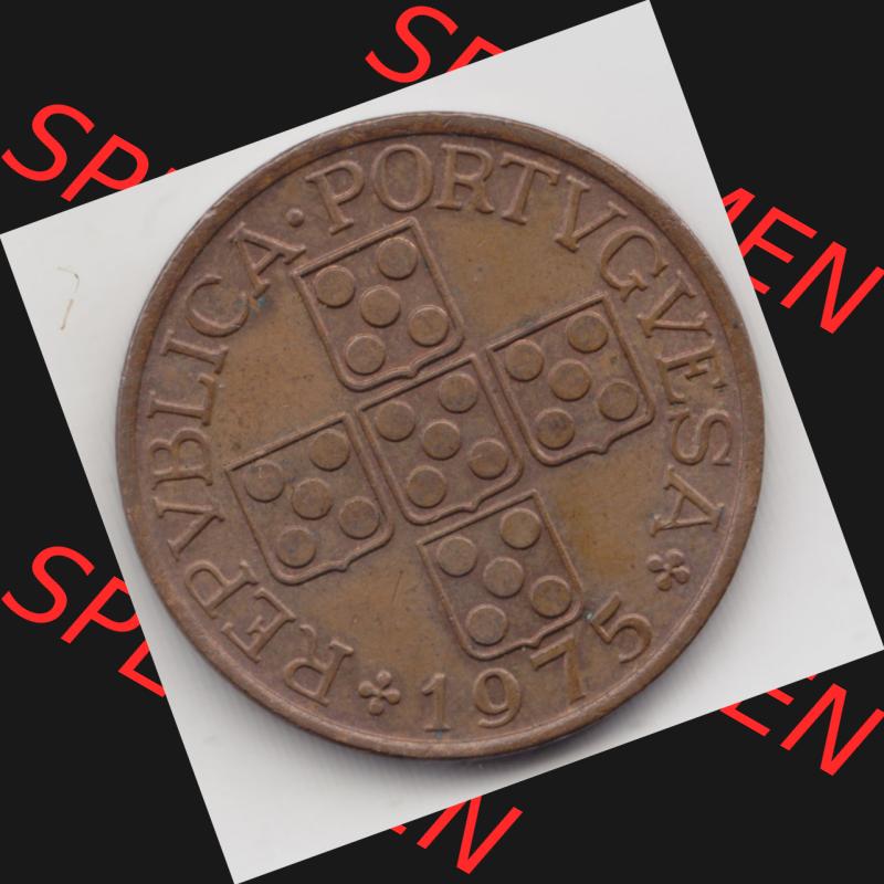 Münzen Portugal Umlaufmünze 1969-1979, 1 Escudo 1975. Rückseite der portugiesischen Umlaufmünze aus Portugal vor der Euro-Einführung in Portugal zum katalogisieren... Sammlung