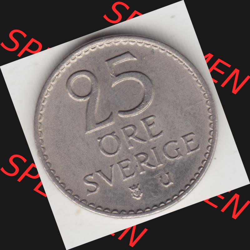 Münzen Schweden Umlaufmünze 1962-1973, 25 Öre 1969. Münzen aus Schweden als Bildmaterial für Sammler und Münzen-Webseiten hier im online Katalog und Datenbank... Sammlung