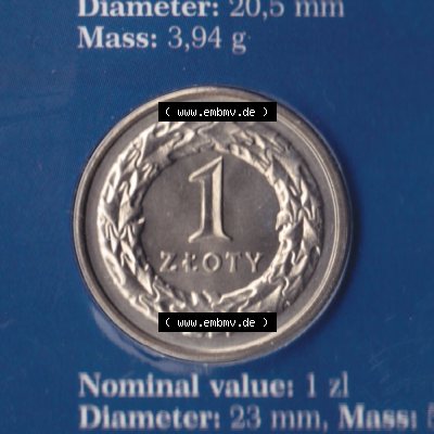 Münzen Polen KMS Umlaufmünze 1995, 1 Zloty (2) Sammlung