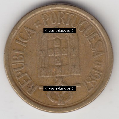 Münzen Portugal Umlaufmünze 1986-2001, 10 Escudos 1987. Rückseite der portugiesischen Umlaufmünze aus Portugal vor der Euro-Einführung in Portugal zum katalogisieren... Sammlung