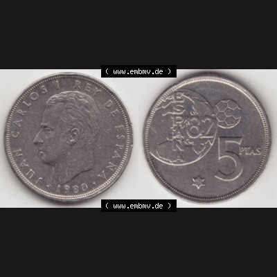 Münzen Spanien Umlaufmünze 1980-1980, 5 Peseten 1982 (3) Sammlung