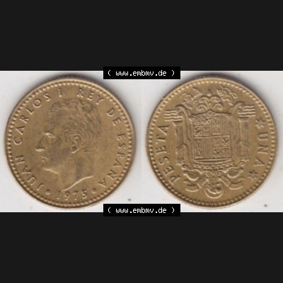 Münzen Spanien Umlaufmünze 1975-1975, 1 Peseta, Pesete 1979, Bild mit Vollansicht als Bildmaterial Sammlung