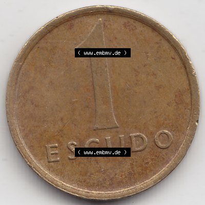 Münzen Portugal Umlaufmünze 1981-1986, 1 Escudo 1983. Vorderseite der Escudo Umlaufmünze aus Portugal vor EInführung der Euromünzen in Portugal zum katalogisieren... Sammlung