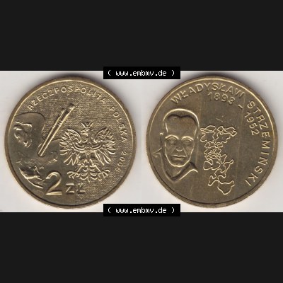 Münzen Polen Gedenkmünze 2009-2009, 2 Zloty, Polnische Maler - Wladyslaw Strzeminski, Bild mit Vollansicht als Bildmaterial Sammlung