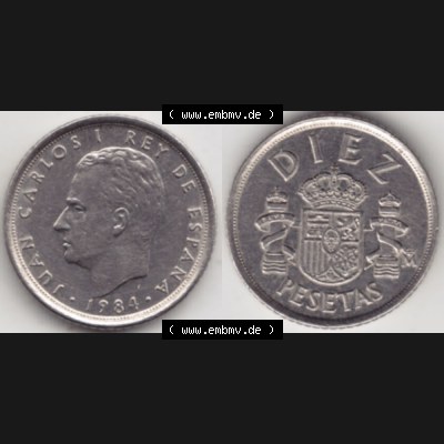 Münzen Spanien Umlaufmünze 1984-1984, 10 Peseten 1984 (3) Sammlung