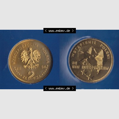 Münzen Polen KMS Umlaufmünze 2004, 2 Zloty, Bild mit Vollansicht als Bildmaterial Sammlung