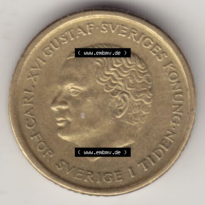 Münzen Schweden Umlaufmünze 1991-2000, 10 Kronen 1992, Bild mit Vorderseite der Münze als Bildmaterial Sammlung