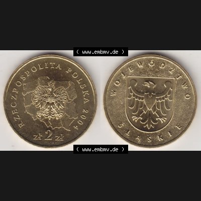 Münzen Polen Gedenkmünze 2004-2004, 2 Zloty, Woiwodschaft Niederschlesien, Bild mit Vollansicht als Bildmaterial Sammlung