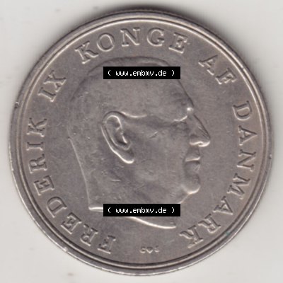 Münzen Dänemark Umlaufmünze 1960-1972, 5 Kronen 1961, König Frederick IX. Vorderseite der alten dänischen Umlaufmünze aus Dänemark zum katalogisieren... Sammlung