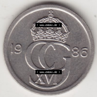 Münzen Schweden Umlaufmünze 1976-1991, 10 Öre 1986. Münzen aus Schweden als Bildmaterial für Sammler und Münzen-Webseiten hier im online Katalog und Datenbank... Sammlung
