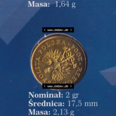 Münzen Polen KMS Umlaufmünze 2004, 2 Groszy (1) Sammlung