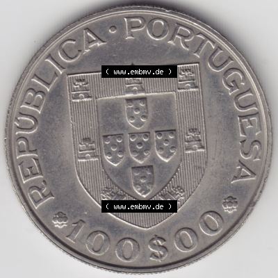 Münzen Portugal Gedenkmünze 1981-1981, 100 Escudoas, Ano Internacional, do Deficiente 1981. Vorderseite der Gedenkmünze aus Portugal zum katalogisieren im Münzen-Katalog... Sammlung