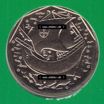 Münzen Portugal KMS Umlaufmünze 1987, 50 Escudos. Rückseite der portugiesischen Umlaufmünze aus Portugal vor der Euro-Einführung in Portugal zum katalogisieren im... Sammlung
