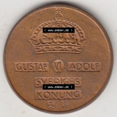 Münzen Schweden Umlaufmünze 1952-1971, 2 Öre 1960, Bild mit Vorderseite der Münze als Bildmaterial Sammlung